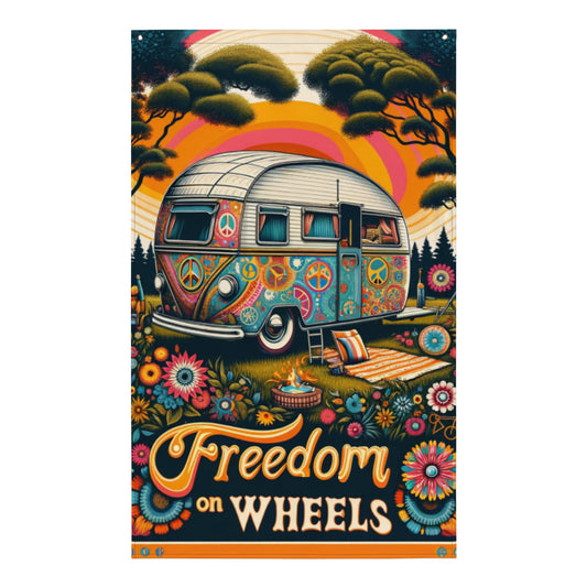 Camping Freedom - Wall Flag